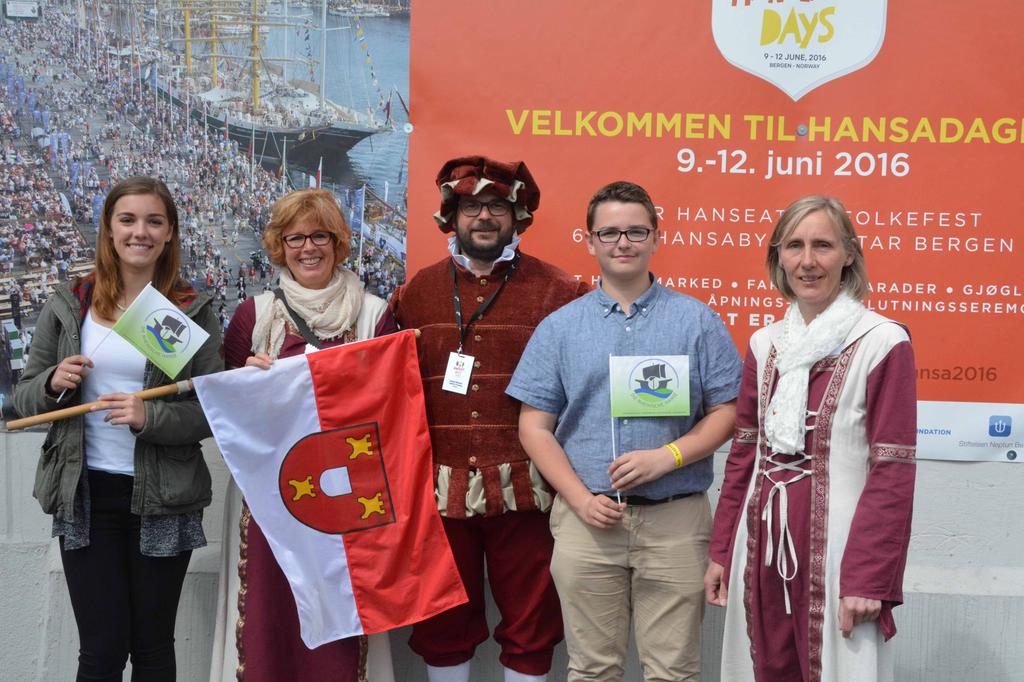Das Bild zeigt die Kalkarer Teilnehmer am Internationalen Hansetag 2015