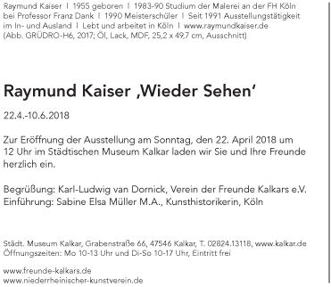 Einladung Ausstellung R. Kaiser