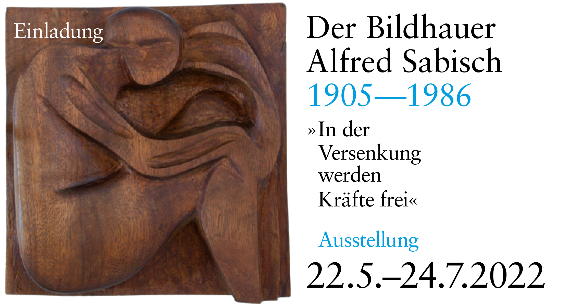 Sabisch-Ausstellung Städtisches Museum Kalkar 2022, Einladungskarte Seite 1