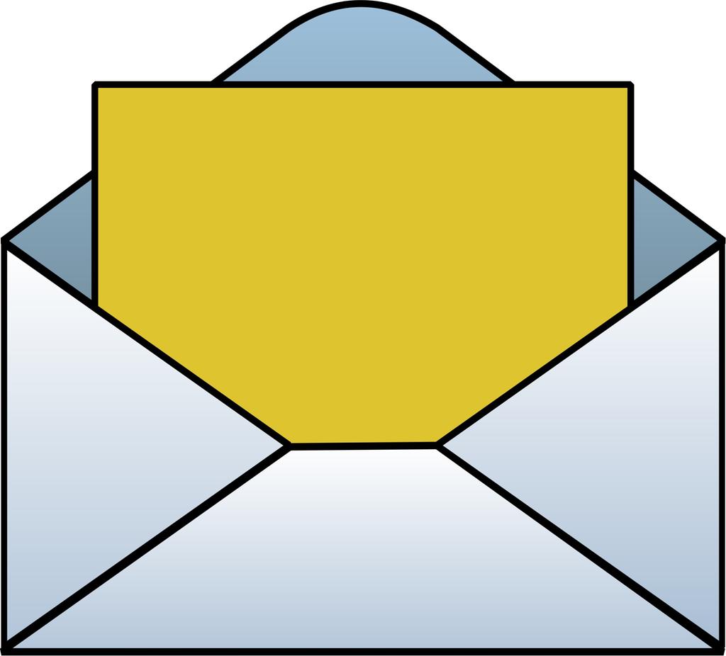 Das Bild zeigt einen geöffneten Brief.