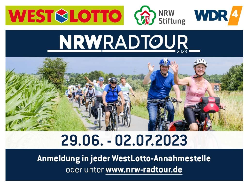 Plakat zur NRW-Radtour 2023