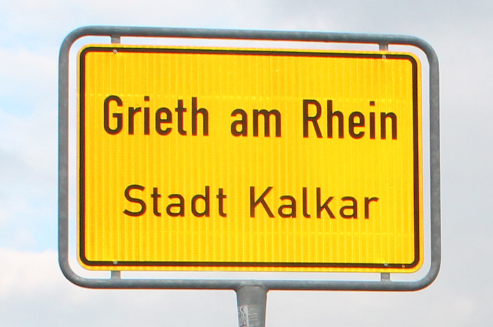 Ortsschild Grieth am Rhein