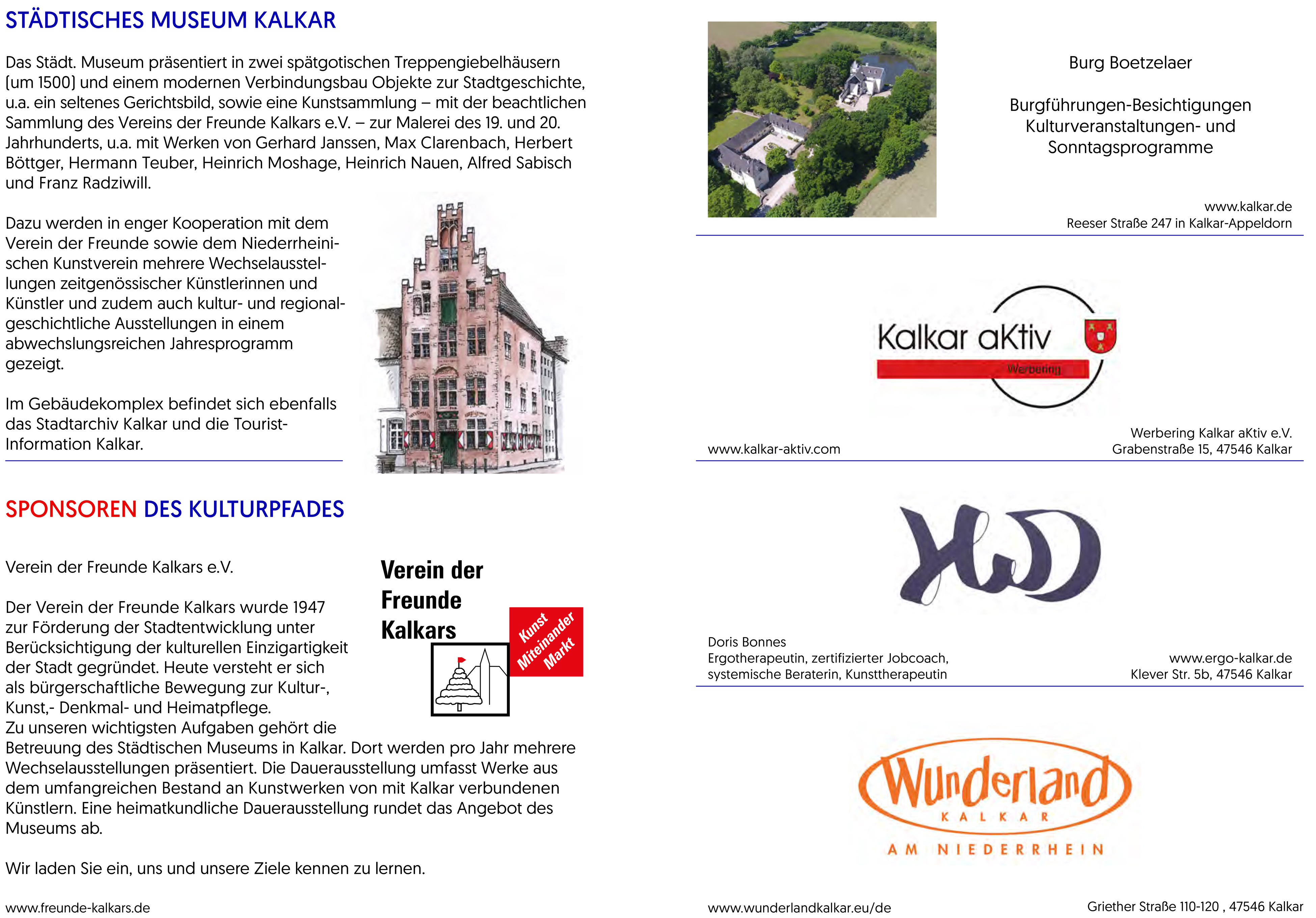 Kulturpfad Kalkar 2022, Flyer Seite 13