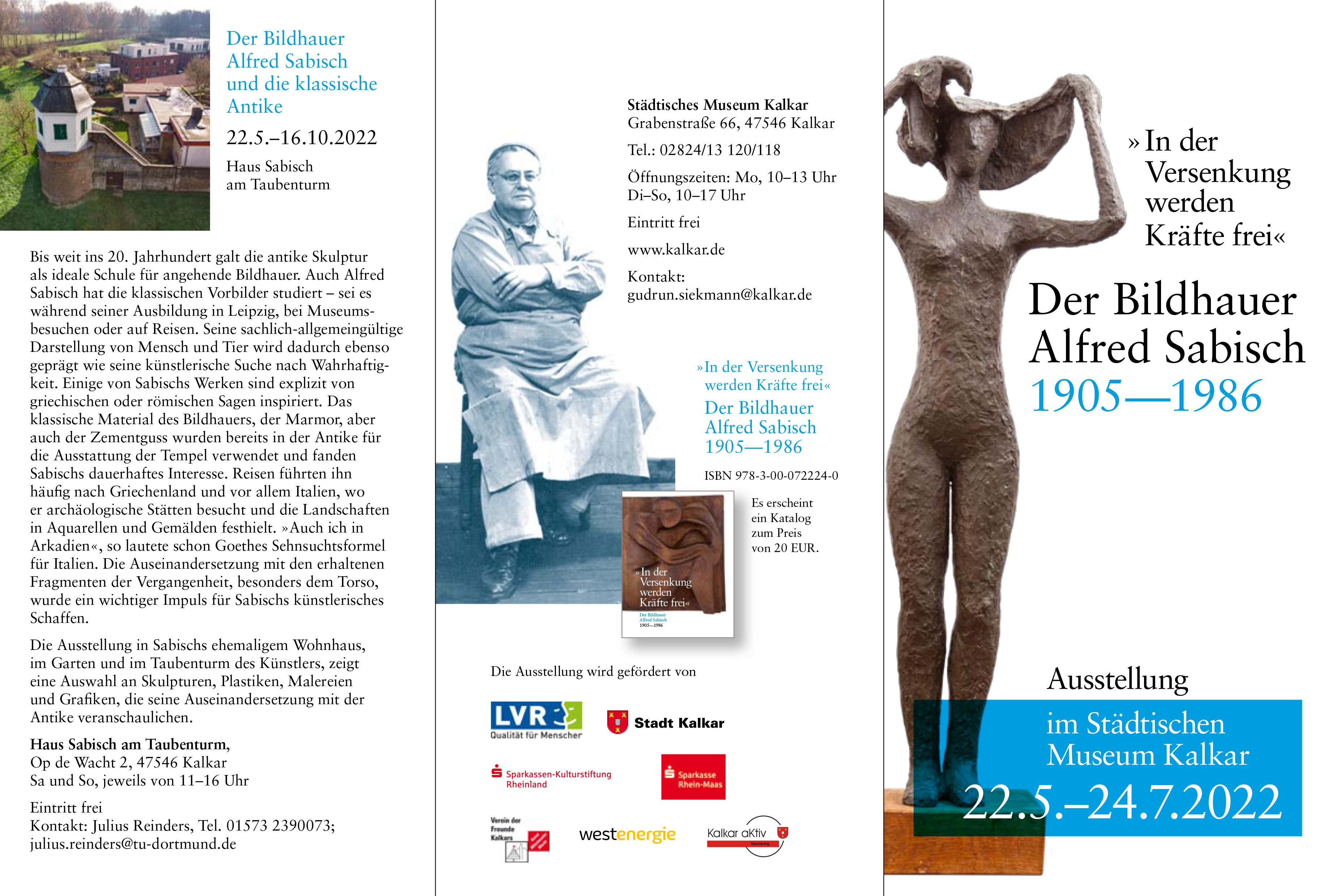 Programm der Sabisch-Ausstellung im Städtischen Museum Kalkar 2022