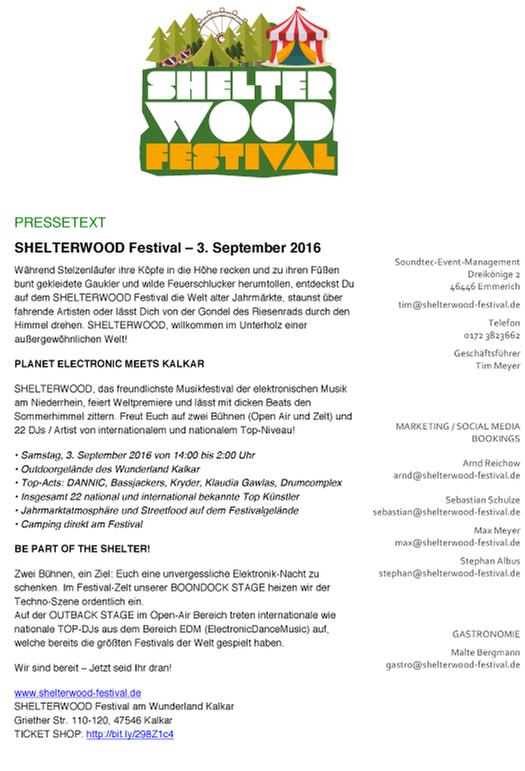 Shelterwood Festival