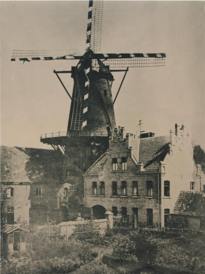 Mühle am Hanselaer Tor um 1910 Kalkarer Mühle am Hanselaer Tor mit Wohnhaus und Scheune um 1910