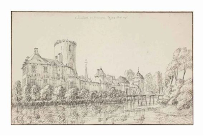 Haus Hönnepel Haus Hönnepel nach einer Federzeichnung von Jan de Beijer, 1746.
