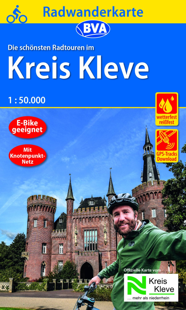 Das Foto zeigt die aktuelle Radwanderkarte des Kreises Kleve.