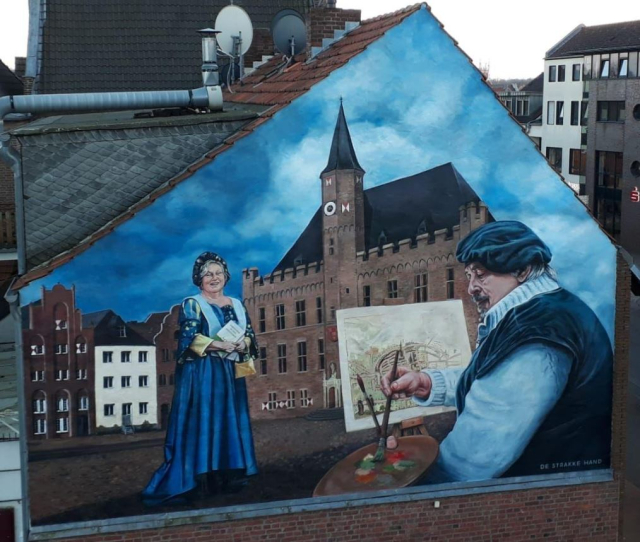 Das Foto zeigt das Hansebild in Kalkar.