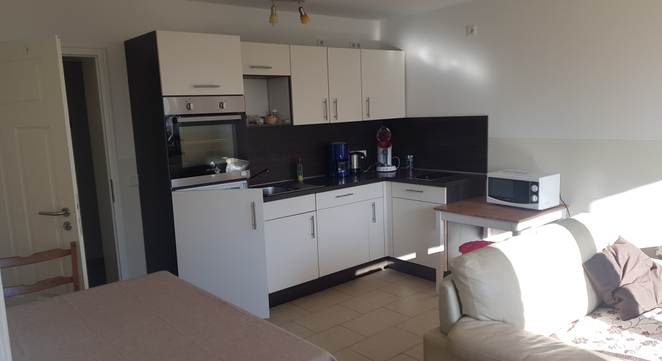 Ferienwohnung Brücker, Ansicht der Küche der ersten Wohnung
