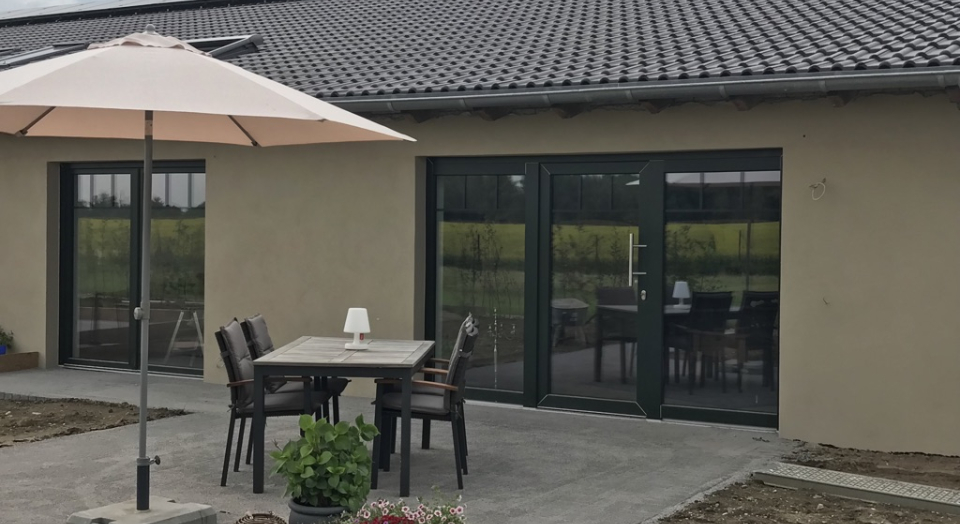Ferienwohnung Königsgut ****, Ansicht der Terasse