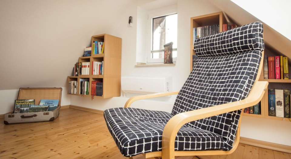 Ferienwohnung Spatzennest, Ansicht der Leseecke