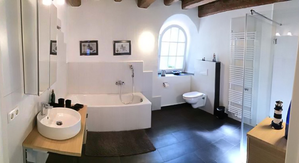 Ferienwohnung Brauer, Ansicht des Badezimmers