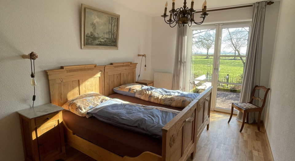 Das Foto zeigt ein Schlafzimmer der Unterkunft "Beimannskath".