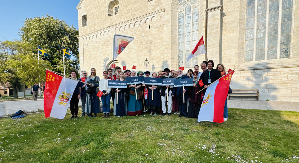 Die Rheinische Hanse fuhr vereint zum 45. internationalen Hansetag nach Visby. Mit dabei: Emmerich am Rhein, Dinslaken, Kalkar/Grieth am Rhein, Neuss, Rees und Wesel.