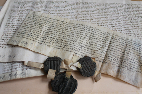 Mittelalterliche Urkunden mit Siegeln aus dem Kalkarer Archiv