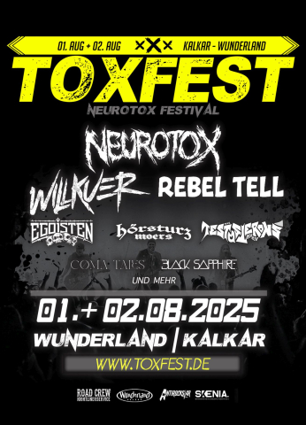 Das Foto zeigt den Flyer für das Toxfest im Wunderland Kalkar.