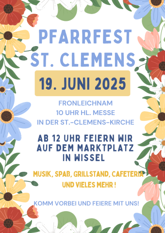 Pfarrfest St. Clemens in Kalkar, Plakat