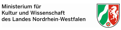 Das Foto zeigt das Logo für des Ministeriums für Kultur und Wissenschaft des Landes Nordrhein-Westfalen.